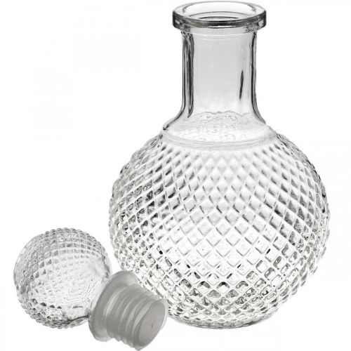 Floristik24 Whiskykaraf met deksel Glazen karaf H20.5cm