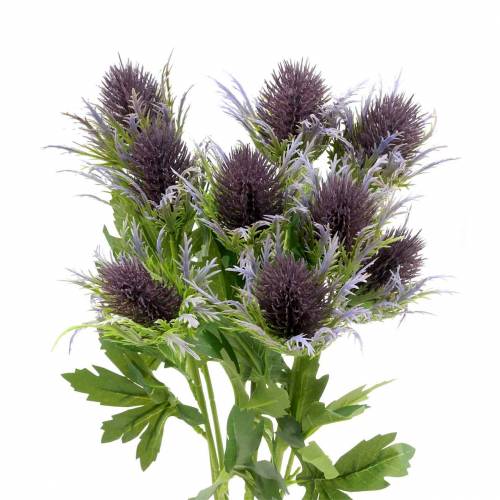 Floristik24 Distel kunsttak blauw-violet 68cm 3st