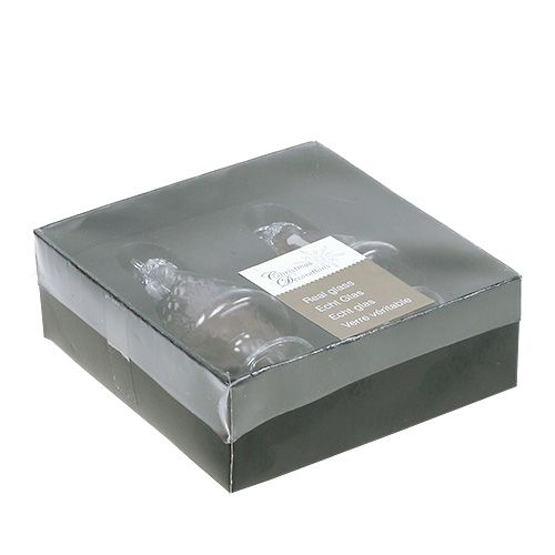 Floristik24 Kaarthouder glas met veer 4cm x 8cm helder 2st