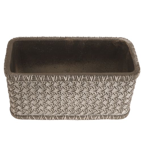 Artikel Plantenbak Plantenbak Keramiek Kom Bruin, Wit 23×11×11cm