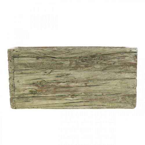 Floristik24 Plantenbak beton rechthoekig houtlook bruin 23×10.5cm H11cm