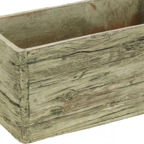 Floristik24 Plantenbak beton rechthoekig houtlook bruin 23×10.5cm H11cm