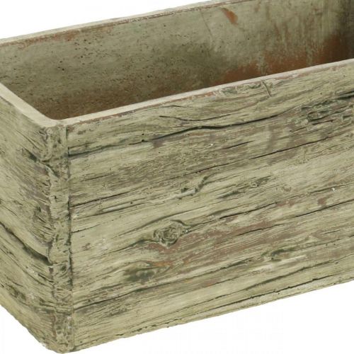 Artikel Plantenbak beton rechthoekig houtlook bruin 23×10.5cm H11cm