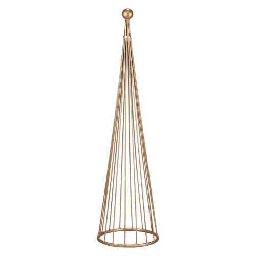 Kerstboom metalen decoratie gouden kegels H62/83cm set van 2