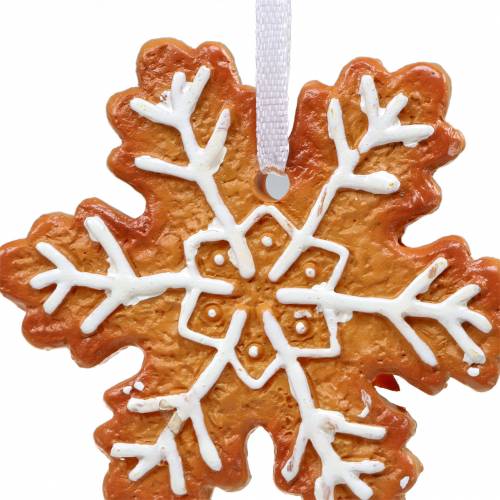 Artikel Kerstboomversiering biscuit sneeuwvlok 12st