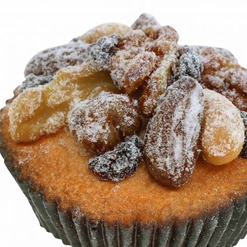 Floristik24 Muffins met noten kunst 7cm 3st