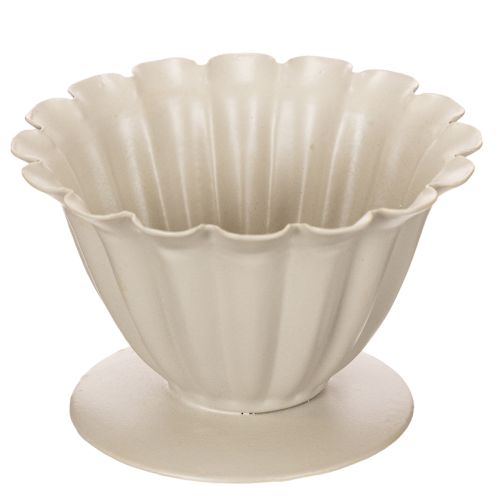 Kom, beker, bloemkelk, crèmekleurige decoratie, 9 cm