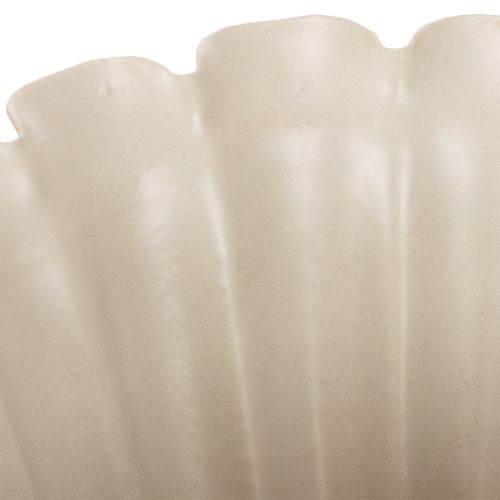 Kom, beker, bloemkelk, crèmekleurige decoratie, 9 cm | Floristik24.nl