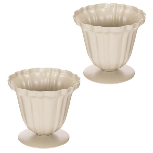 Decoratieve schaal, crèmekleurige trofee, klein, 10 cm | Floristik24.nl