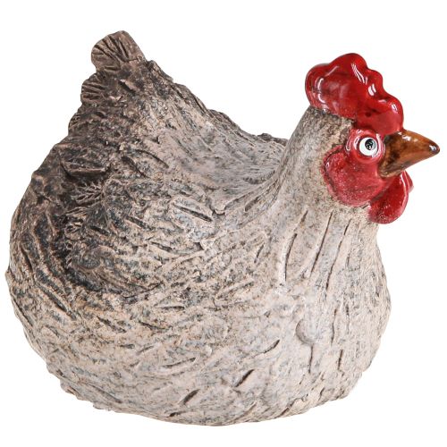 Floristik24 Keramisch decoratief kip grappig paasdecoratiefiguur 16×12×12cm