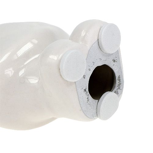 Floristik24 Keramisch beeld Nicholas 11cm wit, zilver 8st