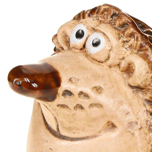 Artikel Egel decoratiefiguur van keramiek herfstdecoratie handbeschilderd H7cm 3 stuks