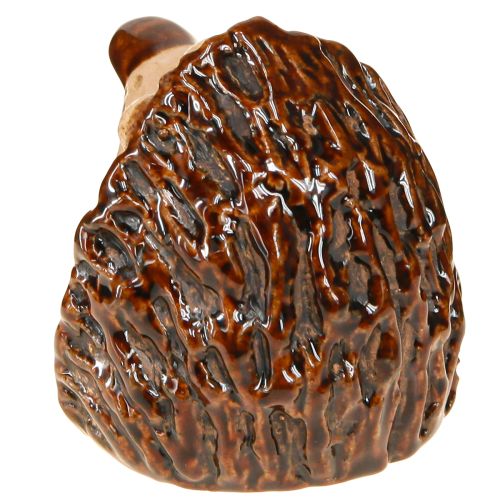 Artikel Egel decoratiefiguur van keramiek herfstdecoratie handbeschilderd H7cm 3 stuks