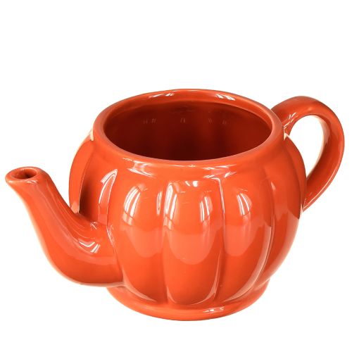 Floristik24 Keramische plantenpot theepot oranje assorti 21,5×13×10cm 2 stuks