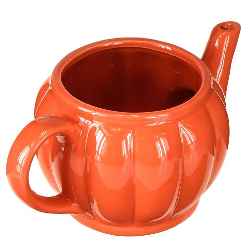 Artikel Keramische plantenpot theepot oranje assorti 21,5×13×10cm 2 stuks