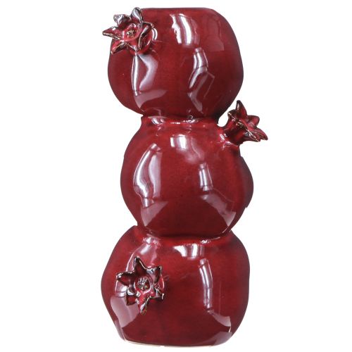 Artikel Keramiek vaas granaatappel bloemenvaas donkerrood H23,5cm