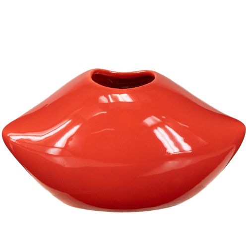 Artikel Keramische vaas rode kus mond decoratieve vaas 17×8,5×9cm