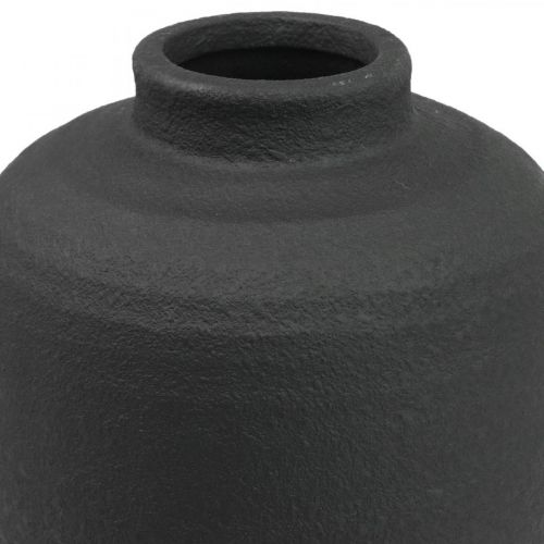 Floristik24 Keramiek Vaas Zwart Decoratieve Vazen Rustiek Ø15.5cm H34cm
