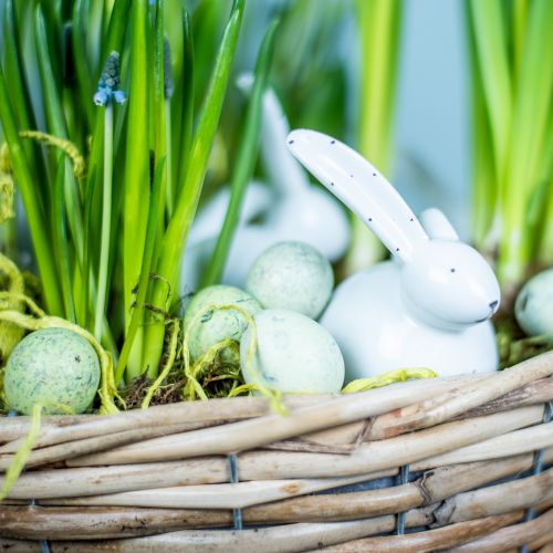 Floristik24 Keramiek konijn wit 8,5 cm 4st