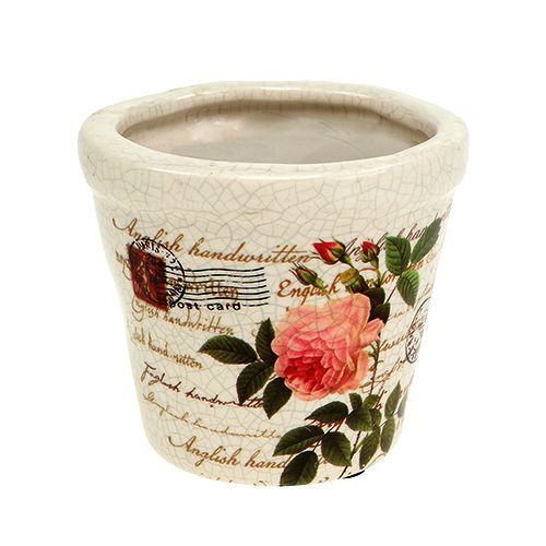 Floristik24 Keramische pot met rozen Ø8.5cm H7.5cm