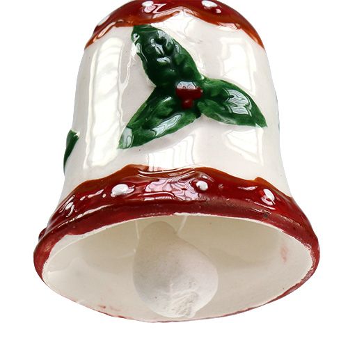Floristik24 Keramische bel om op te hangen 5cm gekleurd 3st