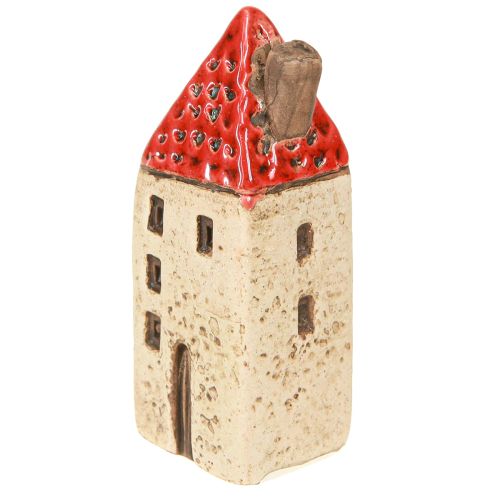 Floristik24 Keramische huisjes, kleine decoratieve huisjes, herfstdecoratie, H8cm, 6 stuks