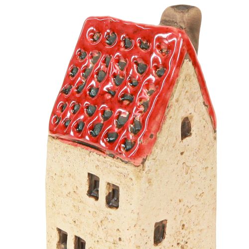 Artikel Keramiek huis tafeldecoratie keramische huizen H11cm 3 stuks