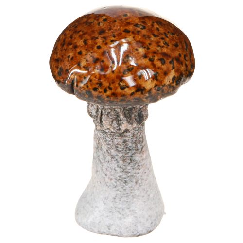 Artikel Keramische paddenstoelen keramische decoratie paddenstoelen oranje geel bruin 8cm 3 stuks