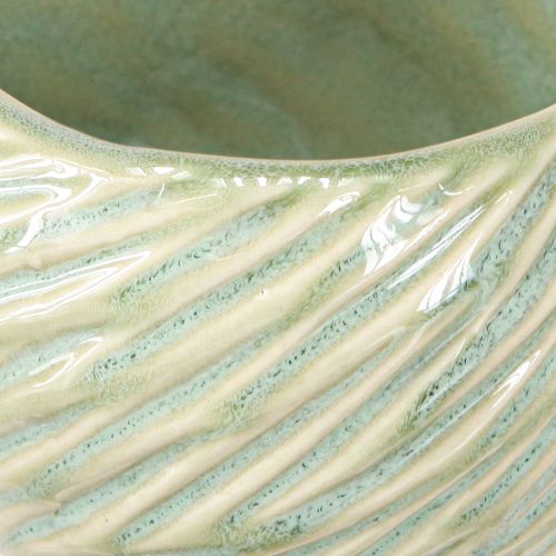 Artikel Keramische kommen in groen spiraaldesign Ø9cm H7cm 4st