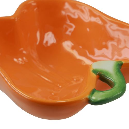 Artikel Keramiek schaaltjes oranje peper decoratie 16x13x4,5cm 2st