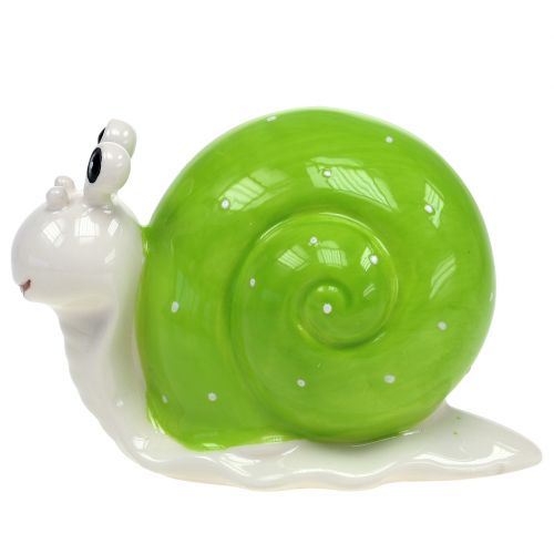 Floristik24 Keramische slak 12cm groen 4st
