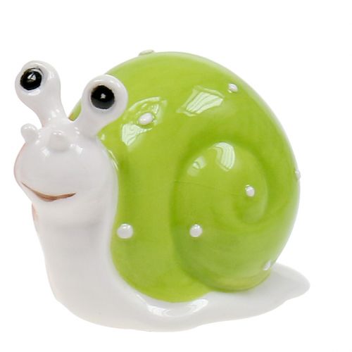 Floristik24 Keramiek slak 6,5cm - 7,5cm groen, oranje, rood 6st