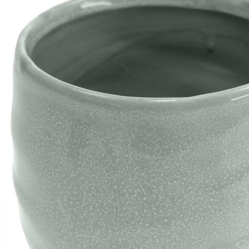 Floristik24 Plantenbak, keramiek voor opplant, decoratieve pot gegolfd Ø12,5cm 3st