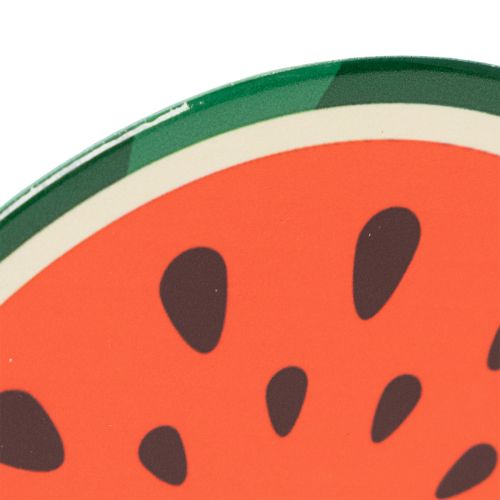 Artikel Set van 6 onderzetters met fruitmotief, tafeldecoratie, keuken en woonkamer, 10 cm, 10 cm