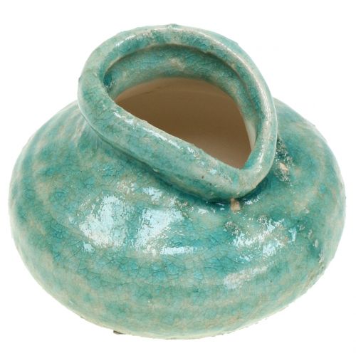 Floristik24 Vaas keramiek antiek blauw H9cm