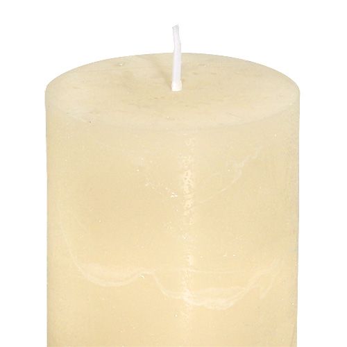 Floristik24 Kaars creme 50mm x 80mm gekleurd 12st