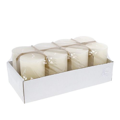 Floristik24 Kaars creme 60mm x 100mm 8st