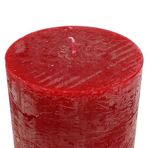 Floristik24 Kaars rood 50mm x 100mm gekleurd 12st