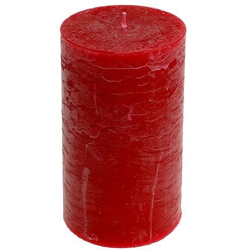 Floristik24 Kaars rood 85mm x 200mm gekleurd 4st