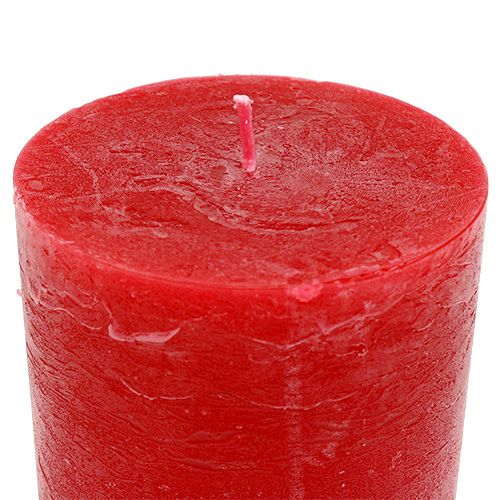 Floristik24 Kaars rood 85mm x 120mm geverfd 4st