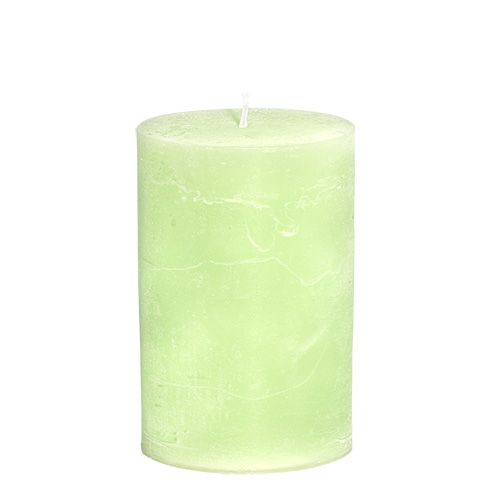 Artikel Kaars effen limoengroene stompkaarsen 85×120mm 2 st