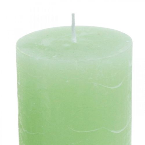 Zuilkaarsen lichtgroen gekleurd 70×100mm 4st