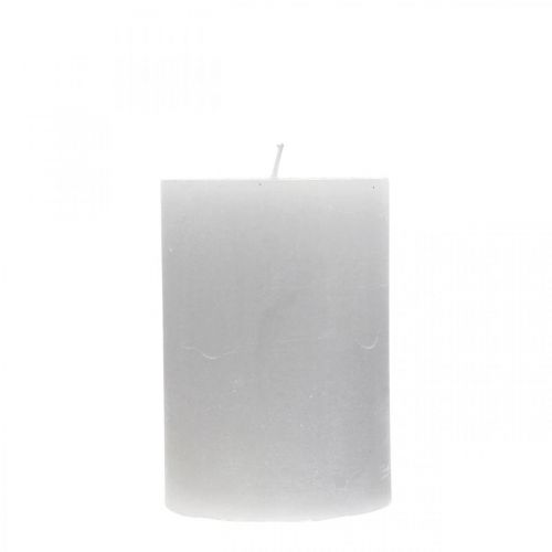 Artikel Stompkaarsen effen lichtgrijs 70×100mm 4st
