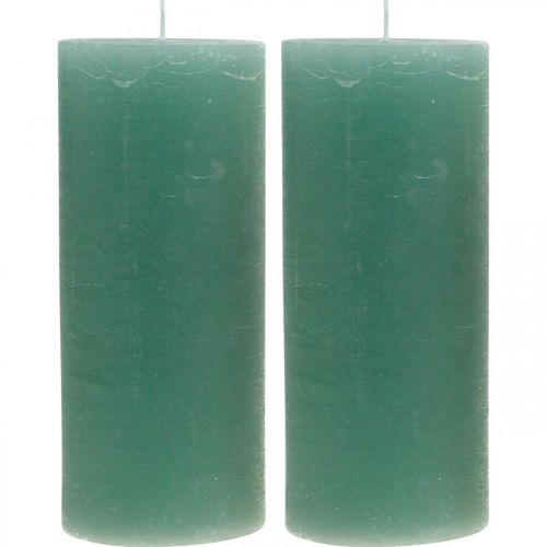 Artikel Stoerkaarsen geverfd groene jade 85×200mm 2st