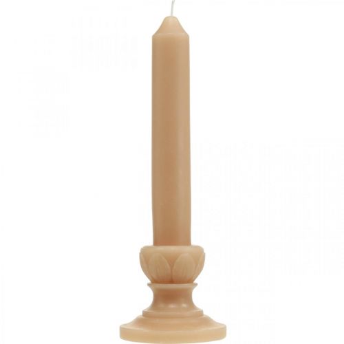 Floristik24 Sierstaaf Kaars Zalm Nostalgische Kaars Decoratie Wax Effen 25cm