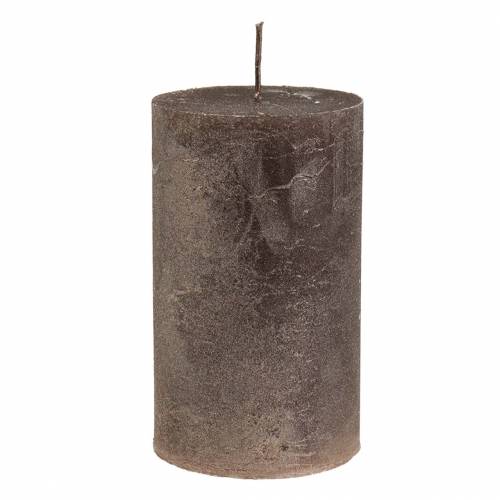Effen kaarsen koper metallic 85×150mm 2st