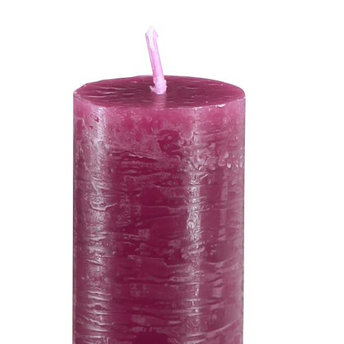 Artikel Kaarsen effen gekleurd in Berry stokkaarsen 34x240mm 4 st