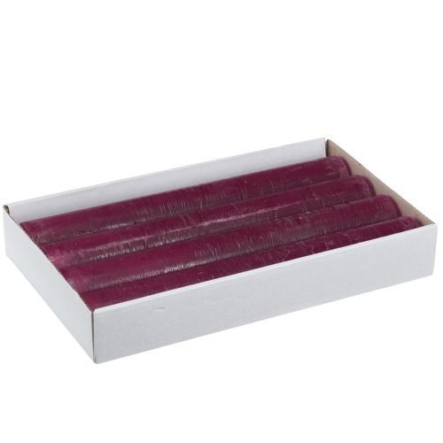 Artikel Kaarsen effen gekleurd in Berry stokkaarsen 34x240mm 4 st