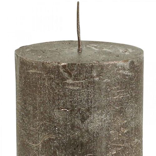 Artikel Stoerkaarsen effen kaarsen koper 70x100mm 4 st