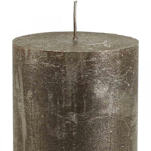 Artikel Stoerkaarsen effen kaarsen koper 70x120mm 4 st